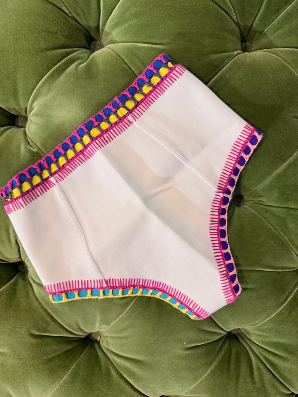 KIINI Pink Top with Multicolor Crochet Trim - Picture 2 of 4